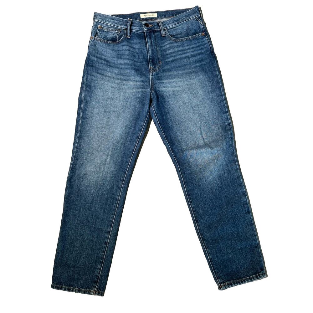 Madewell Mom Jeans Womens 27 Straight Leg 100% Cotton Medium Wash High Rise